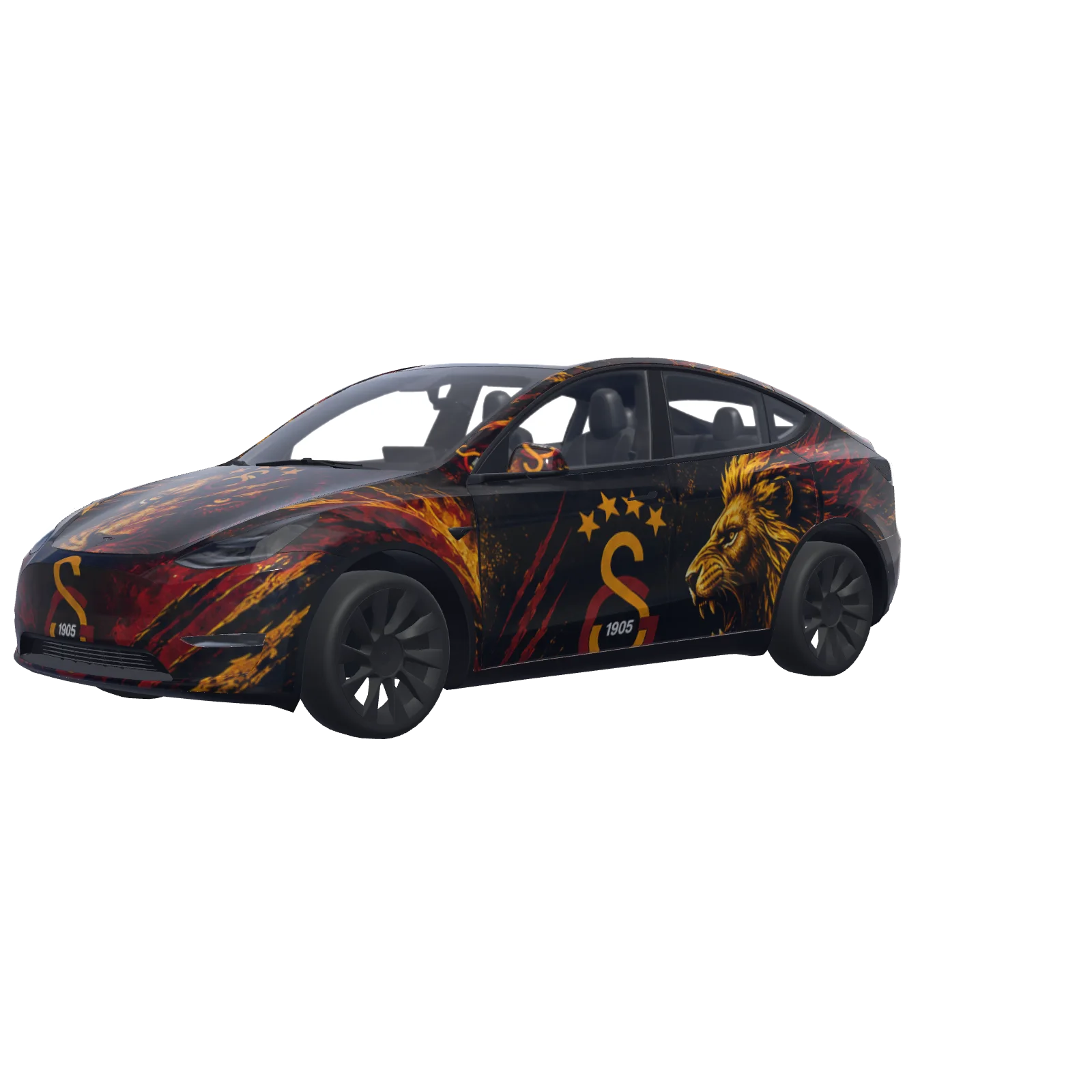 Galatasaray Lion Warrior · vinilo de Model Y en 3D