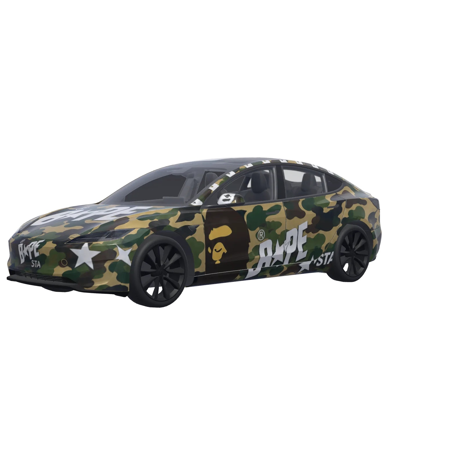 BAPE Camo & Bapesta · wrap Model 3 (2024+) Performance in 3D