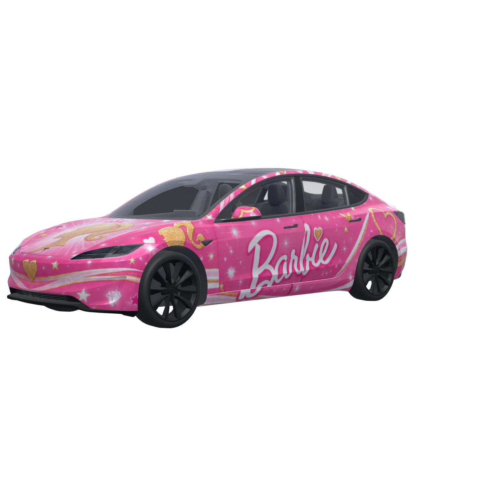 Barbie Pink & Gold · wrap Model 3 (2024+) Performance in 3D