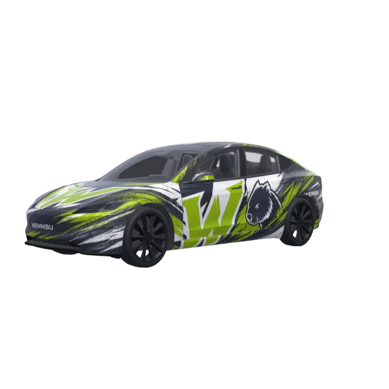 Wemmbu-Inspired Minimal · Model 3 (2024+) Performance wrap in 3D