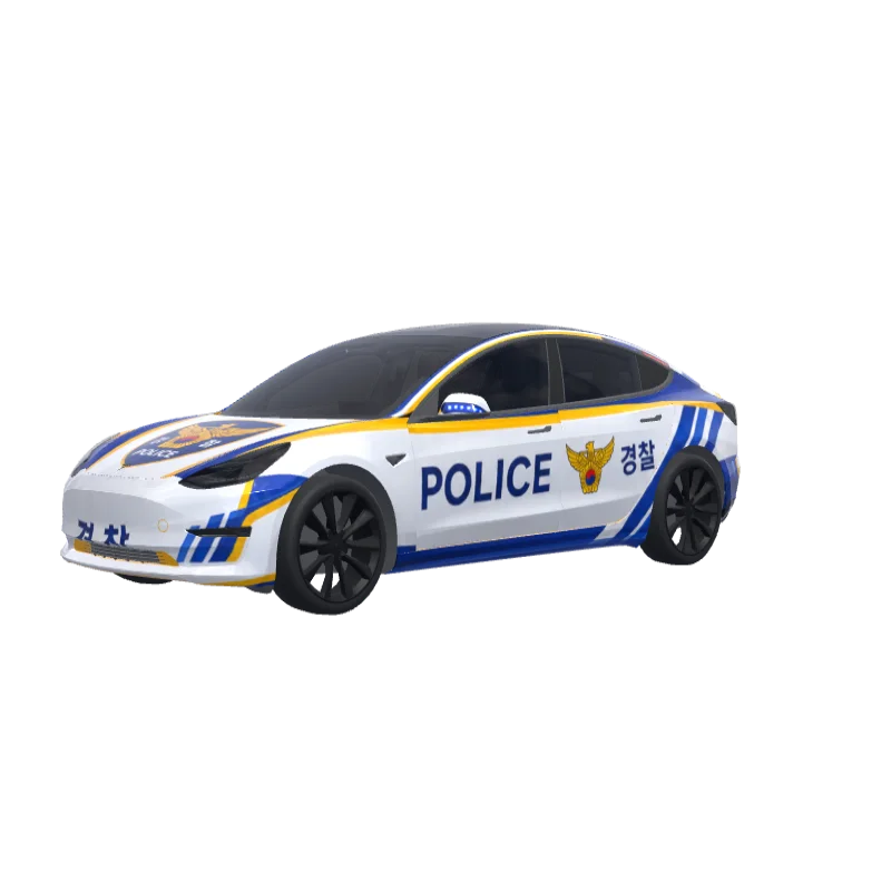 Korean Police Livery · Model 3 wrap in 3D
