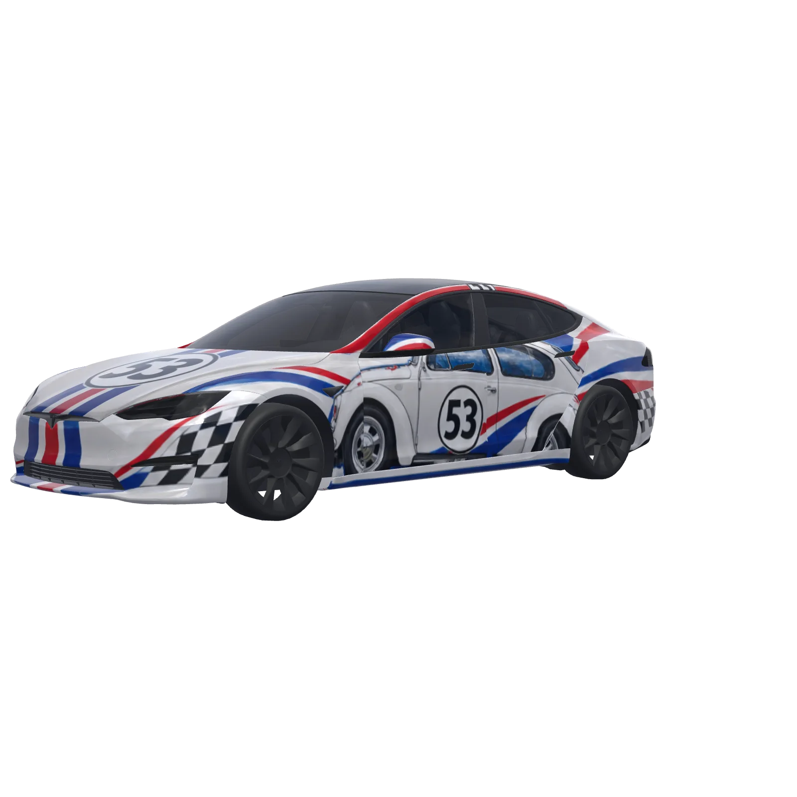 Herbie Number 53 · wrap Model S 2021+ en 3D