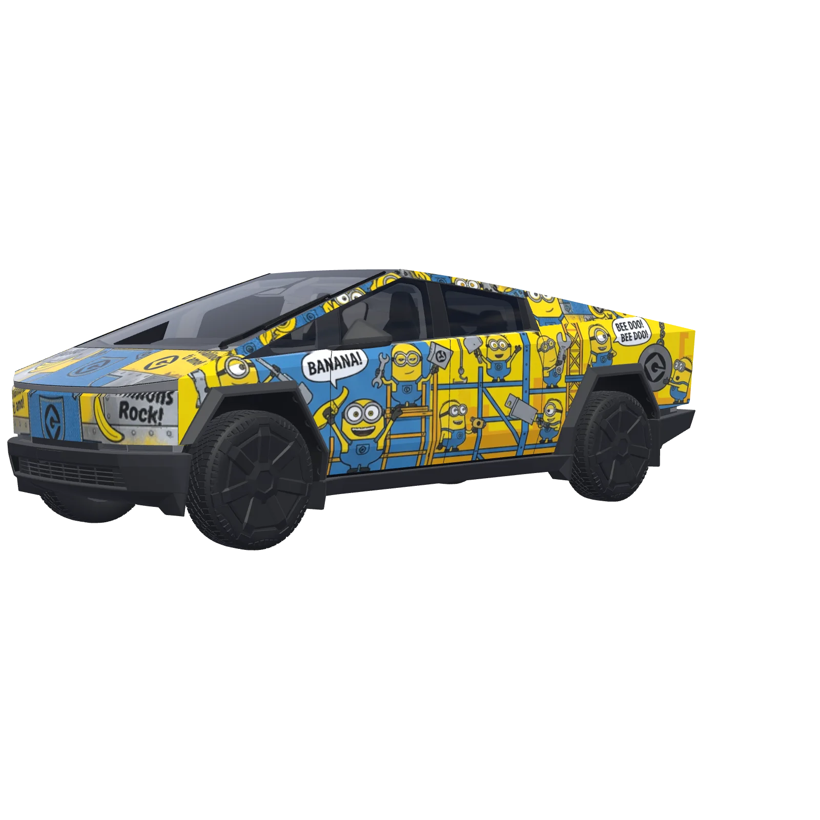 Minions Theme · vinilo de Cybertruck en 3D