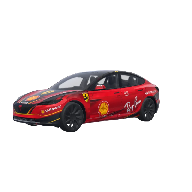 Ferrari F1 2024 Rosso Corsa · Model 3 (2024+) Standard & Premium wrap in 3D