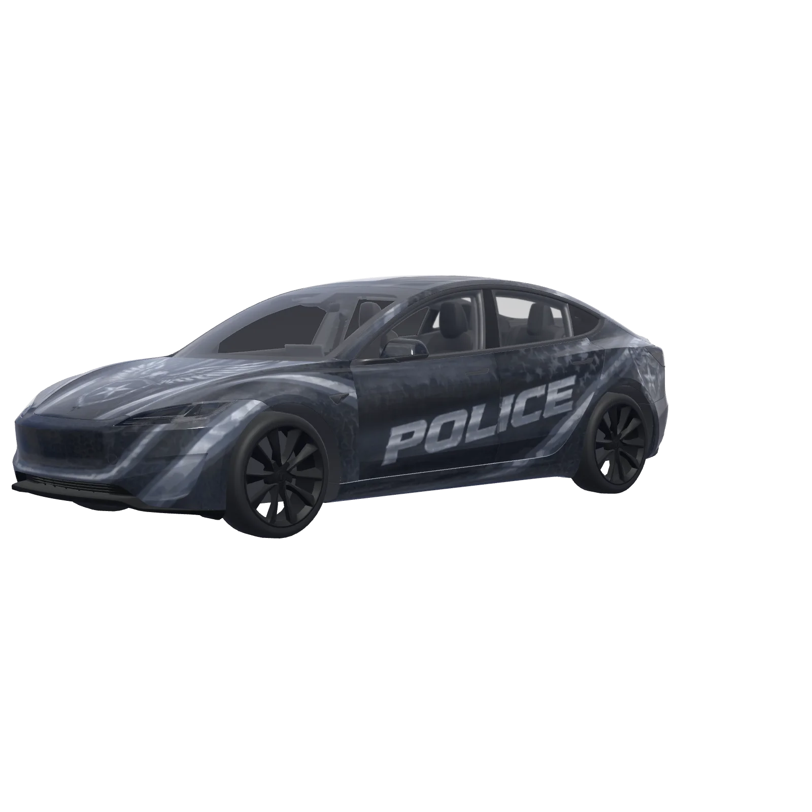 Ghost Graphics Unmarked Police · Model 3 (2024+) Performance wrap in 3D