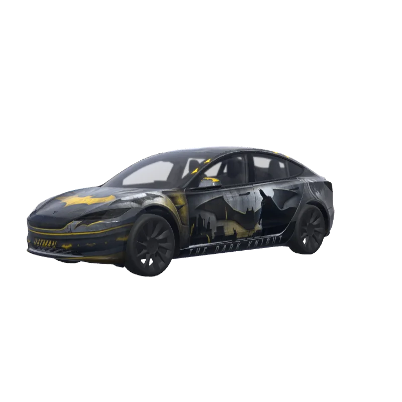 Batman Theme · Model 3 (2024+) Standard & Premium wrap in 3D