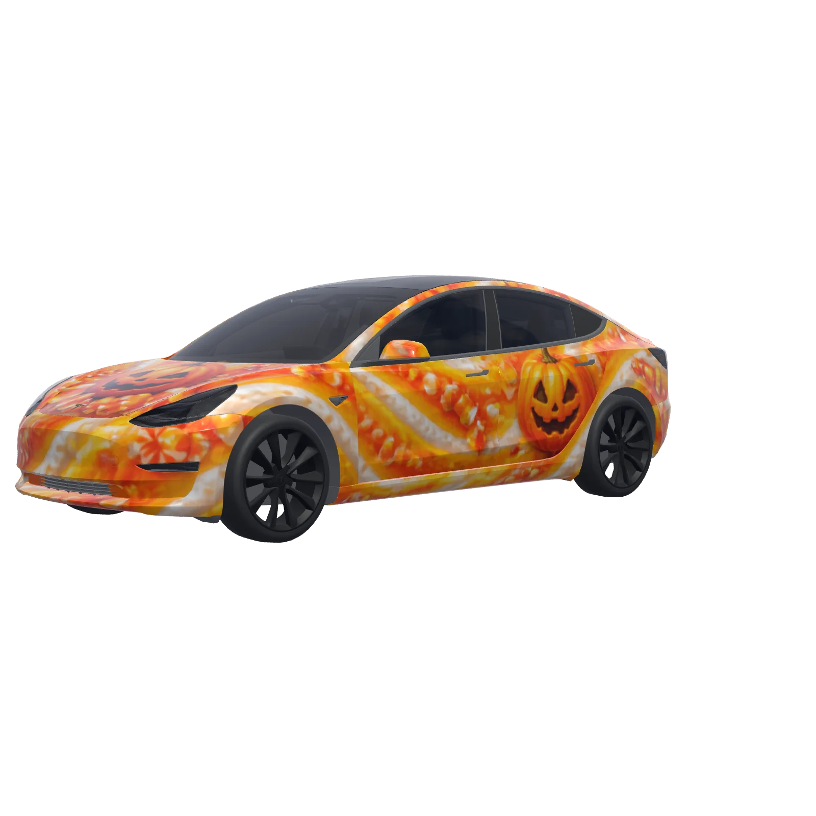 Candy Corn Stripes · Model 3 wrap in 3D
