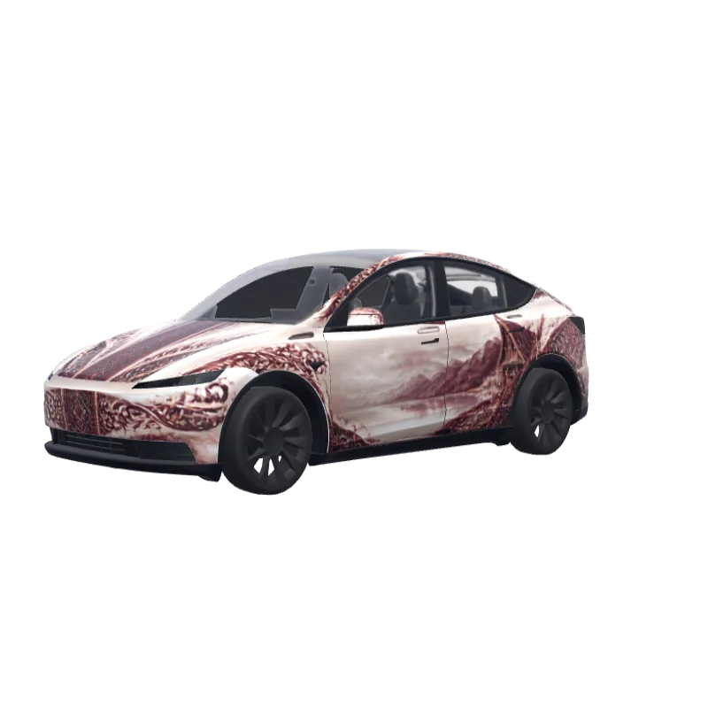 Batak Toba Pearl Champagne · Model Y (2025+) Standard wrap in 3D