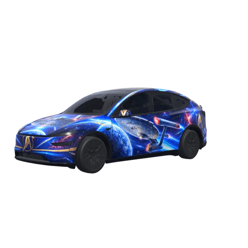 Star Trek Enterprise · Model Y L wrap in 3D