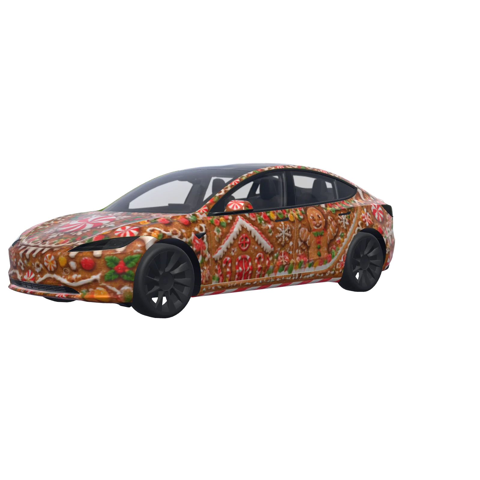 Gingerbread House · Model 3 (2024+) Standard & Premium wrap in 3D