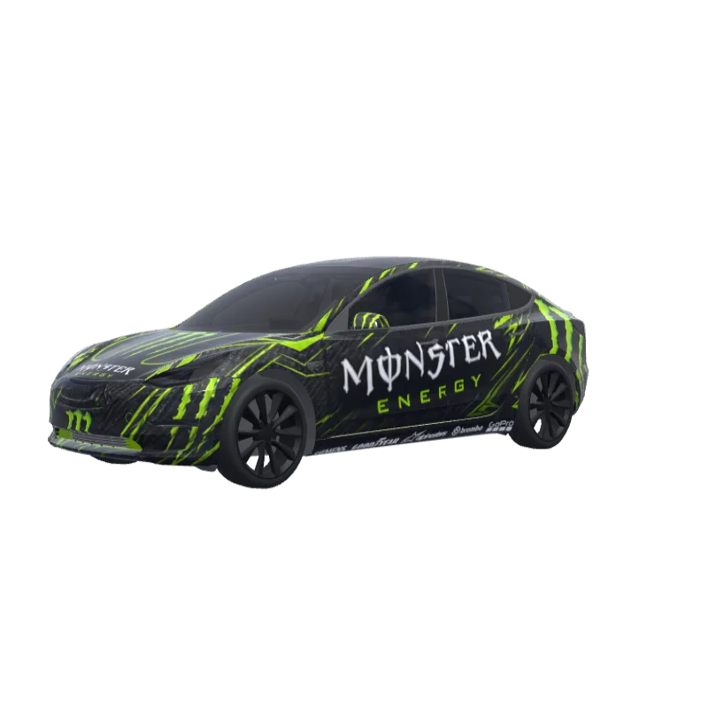 Monster Energy Claw Livery · Model 3 wrap in 3D