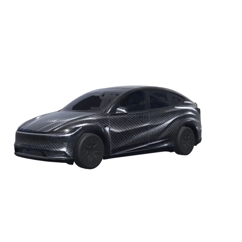 Full Carbon Fiber Look · Model Y L wrap in 3D