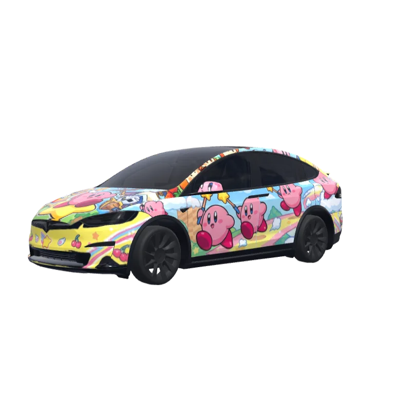 Kirby Theme · Model X 2021+ wrap in 3D