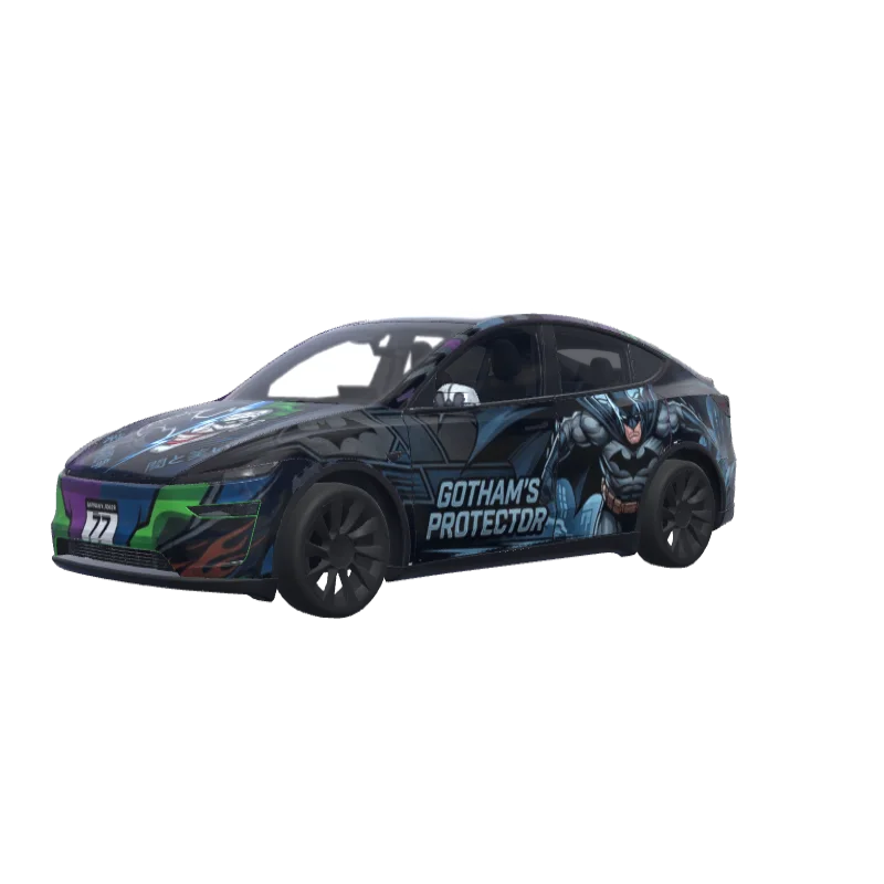 Batman vs Joker Racer · Model Y (2025+) Premium wrap in 3D