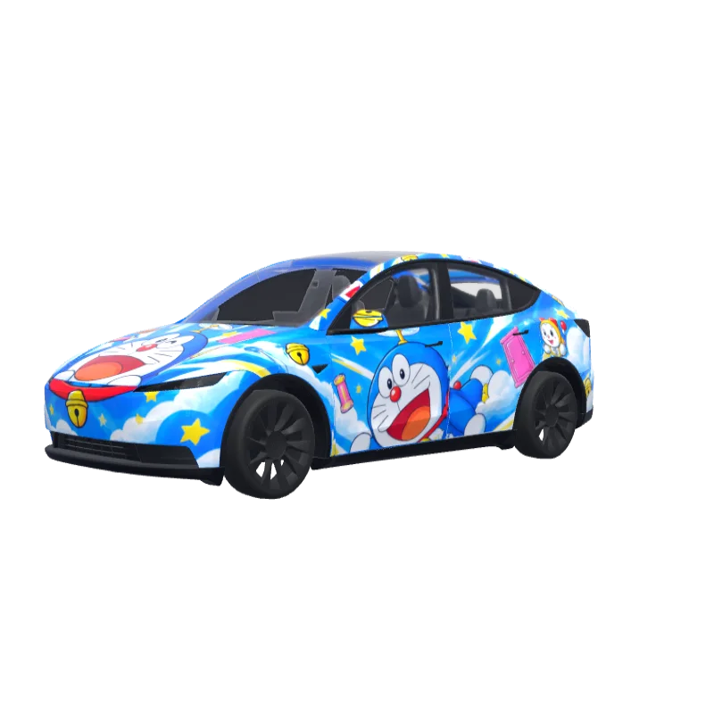 Doraemon Theme · Model Y (2025+) Standard wrap in 3D
