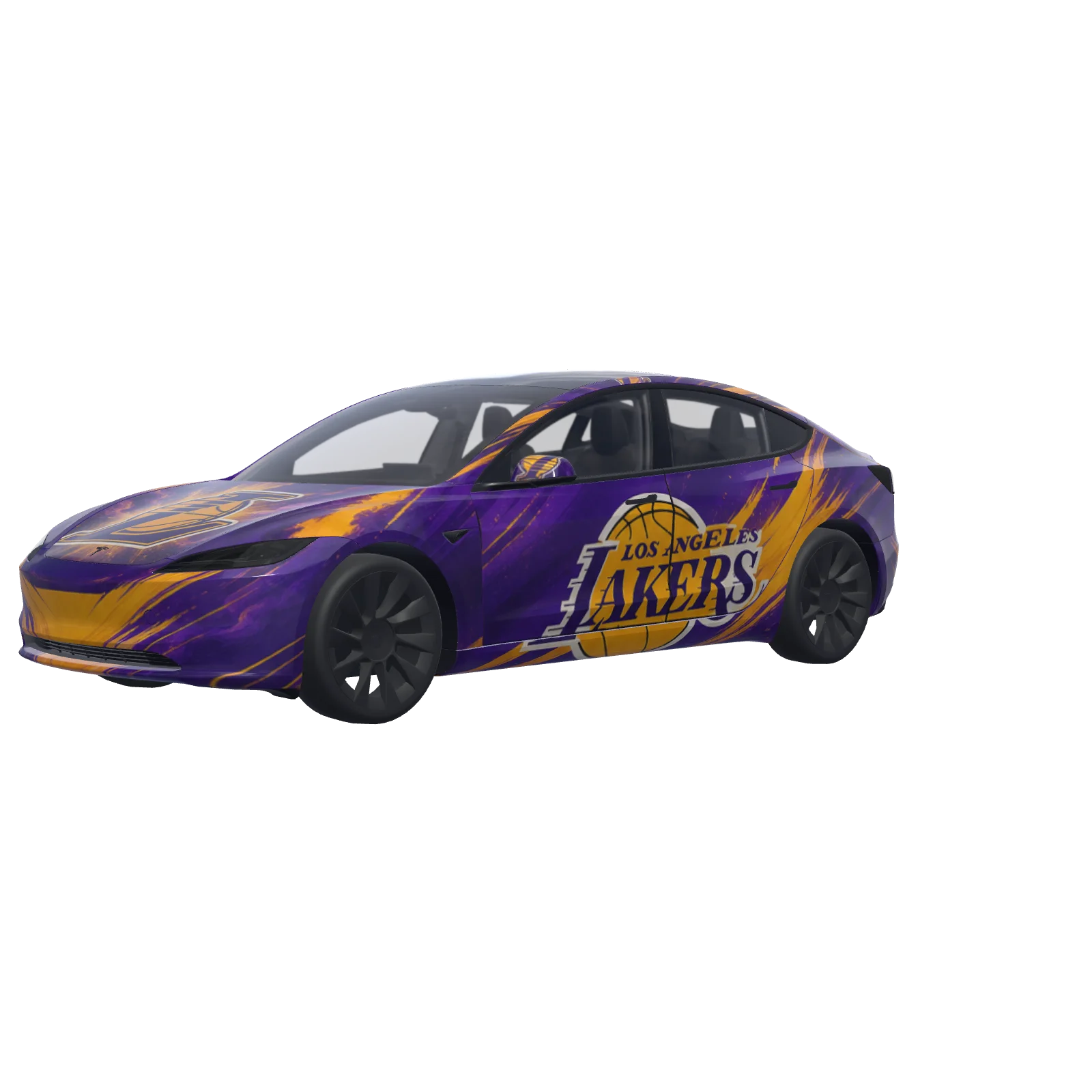Lakers Purple & Gold · Model 3 (2024+) Standard & Premium-Wrap in 3D