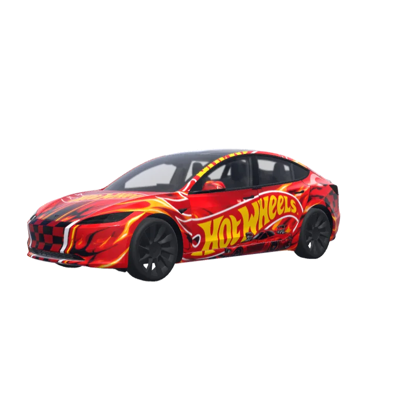 Hot Wheels Red · Model 3 (2024+) Standard & Premium wrap in 3D