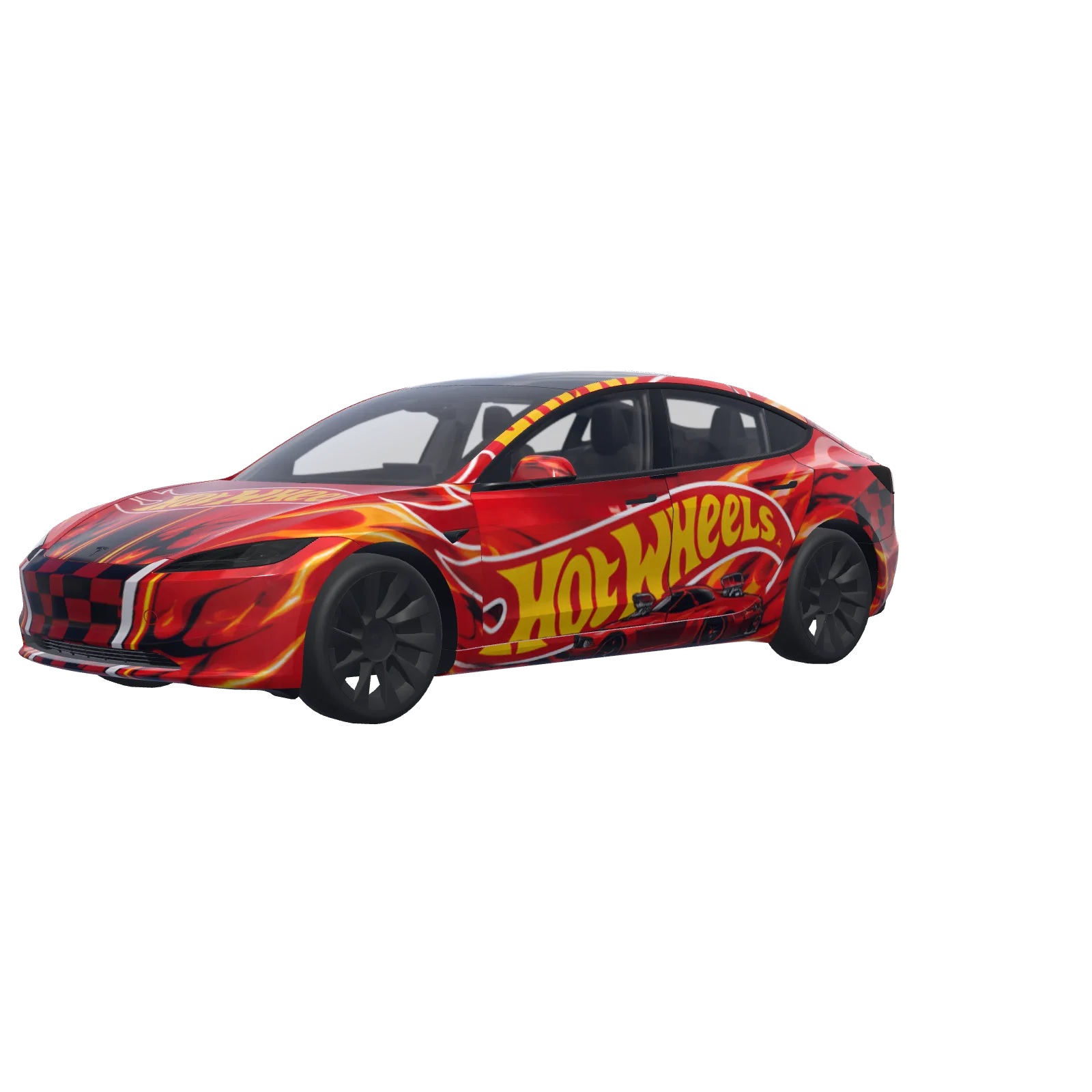 Hot Wheels Red · Model 3 (2024+) Standard & Premium-Wrap in 3D