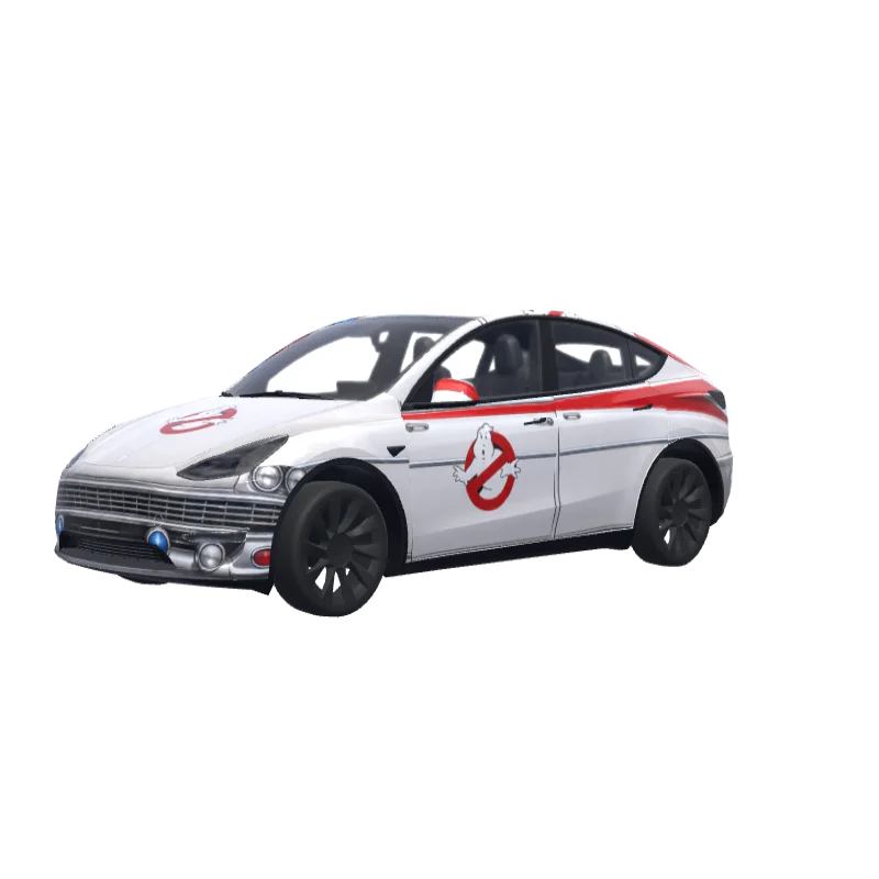 Ghostbusters Ecto-1 · Model Y wrap in 3D