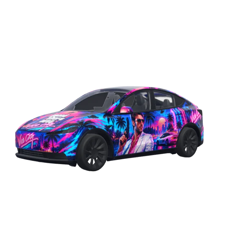 Miami Vice GTA Armor · Model Y (2025+) Standard wrap in 3D