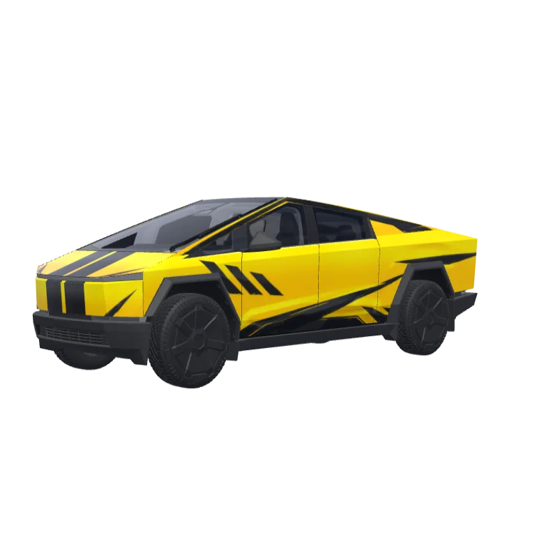 Bumblebee Yellow Supercar · Cybertruck wrap in 3D