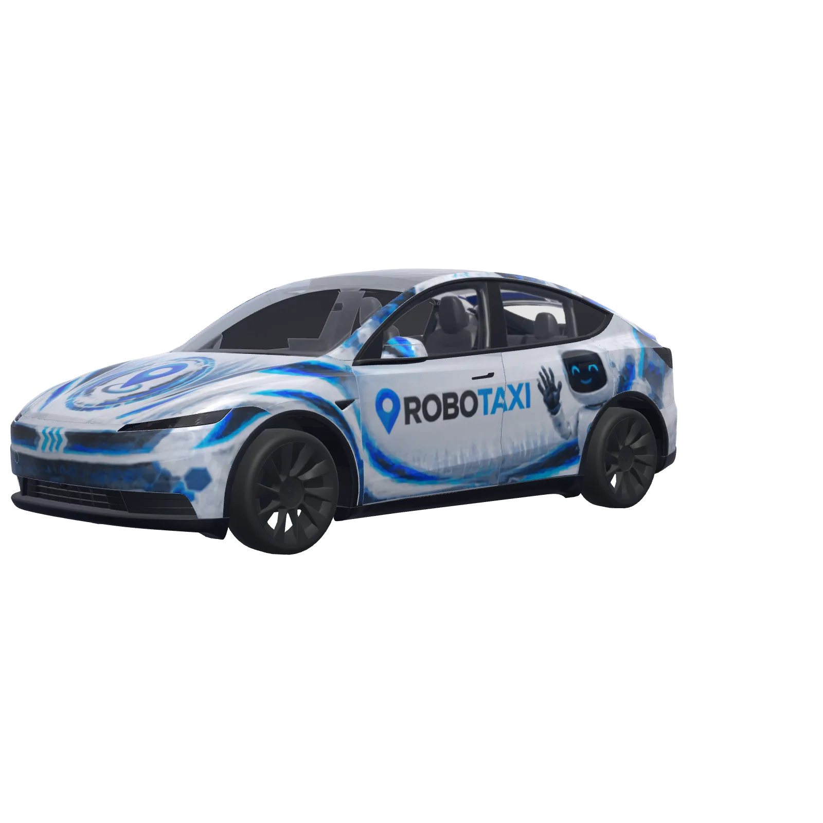 White Robotaxi 3D-Vorschau