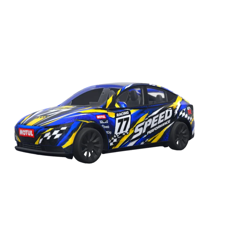 Bold Sponsor Racing Livery · Model Y (2025+) Standard wrap in 3D