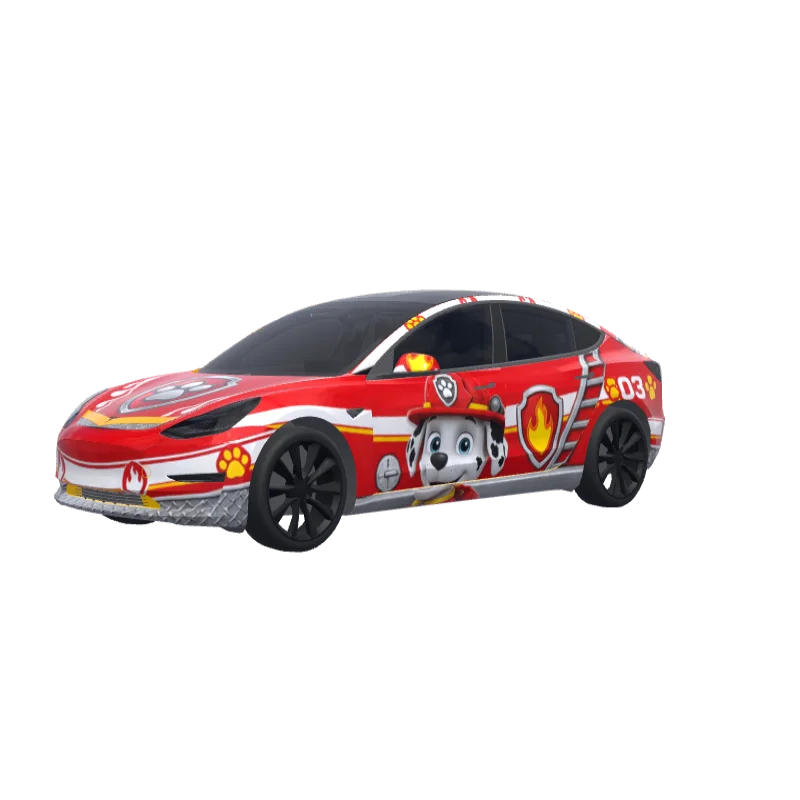 Paw Patrol Fire Truck · Model 3 wrap in 3D