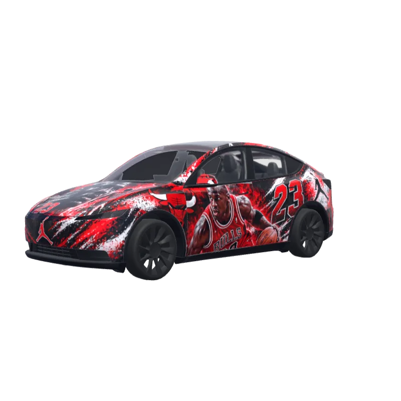 Michael Jordan 23 Red · Model Y (2025+) Standard wrap in 3D