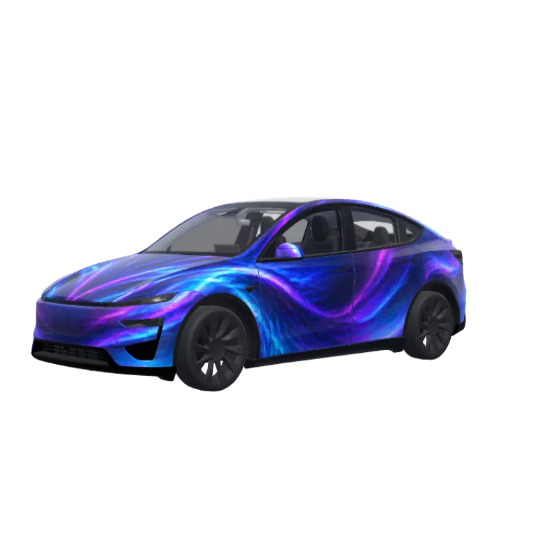 Blue-Purple Chameleon Matte · Model Y (2025+) Performance wrap in 3D