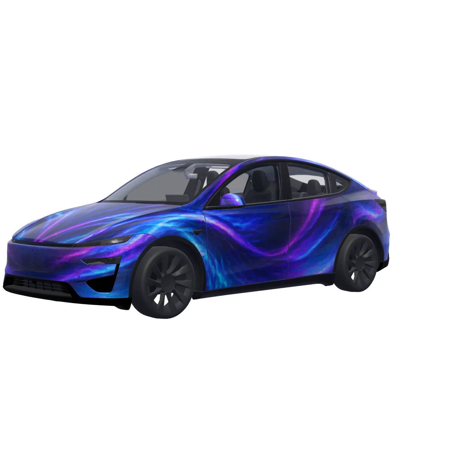 Blue-Purple Chameleon Matte · Model Y (2025+) Performance-Wrap in 3D