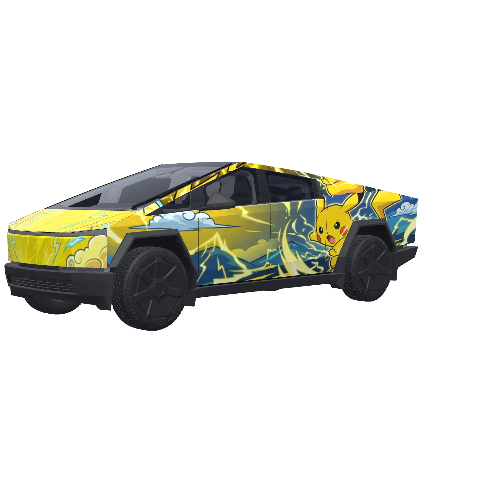 Pikachu Theme · vinilo de Cybertruck en 3D