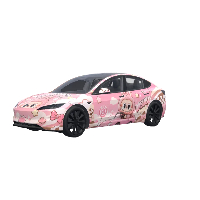 Fresh & Cute Labubu · Model 3 (2024+) Performance wrap in 3D