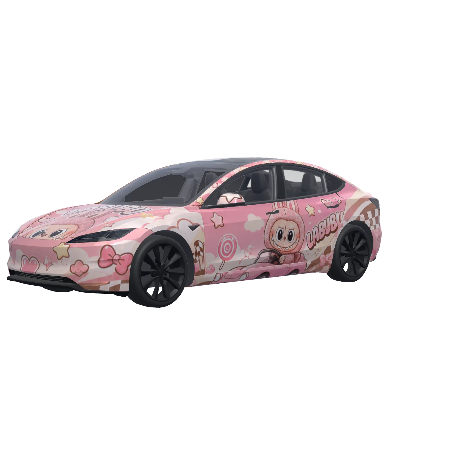 Fresh & Cute Labubu · wrap Model 3 (2024+) Performance in 3D