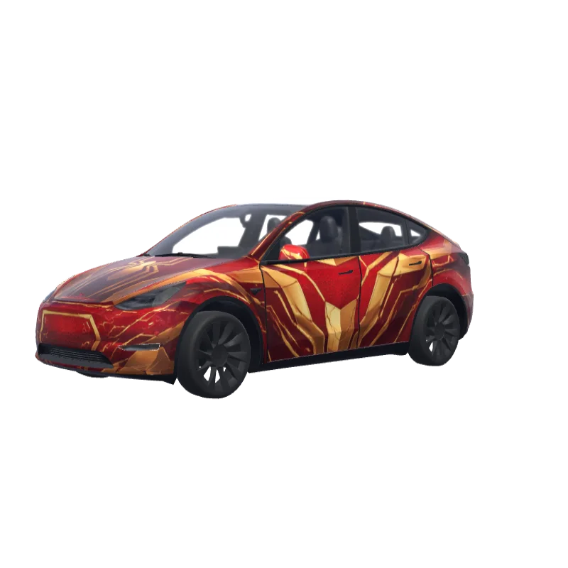 Iron Spider Red & Gold · Model Y wrap in 3D