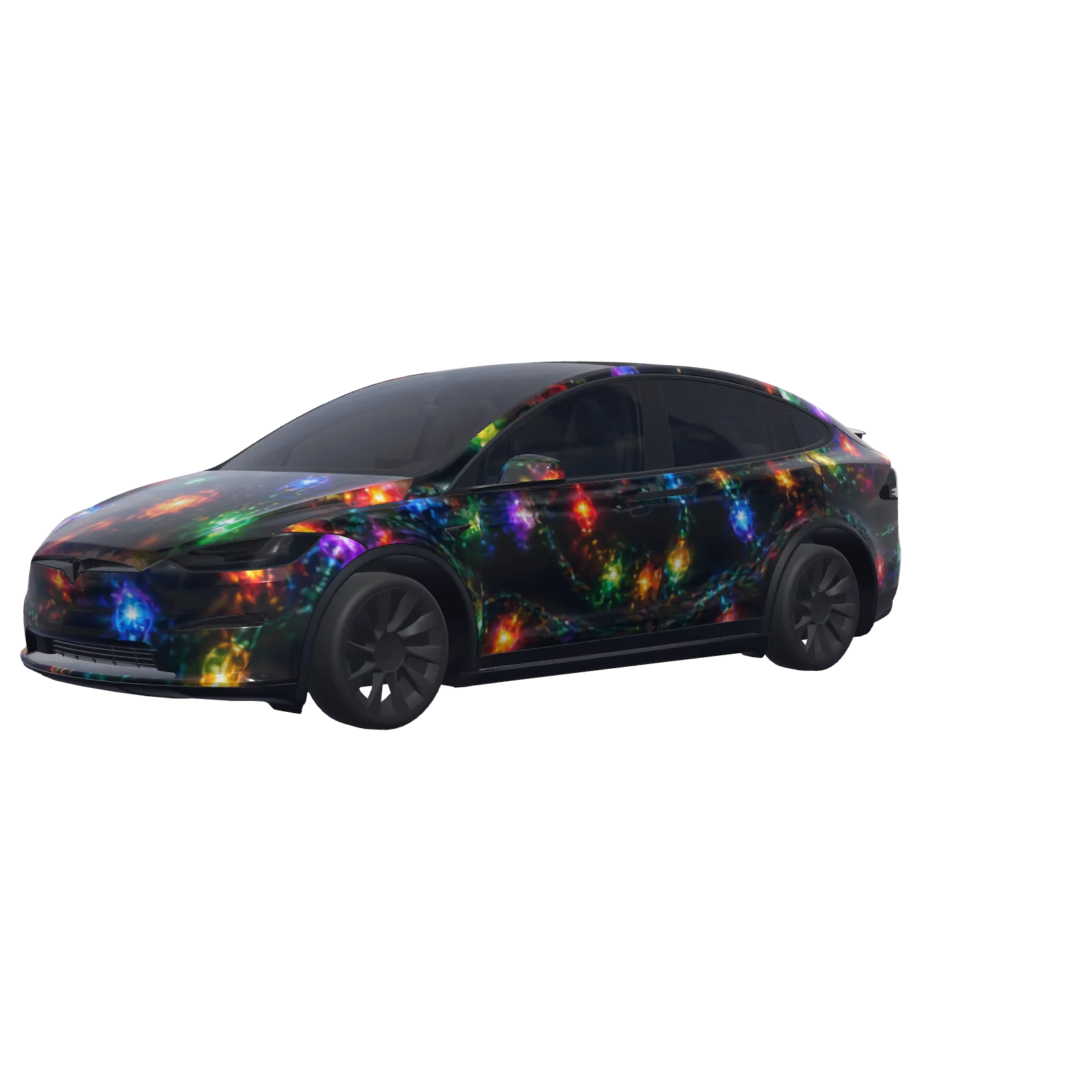 Christmas String Lights · Model X 2021+ wrap in 3D