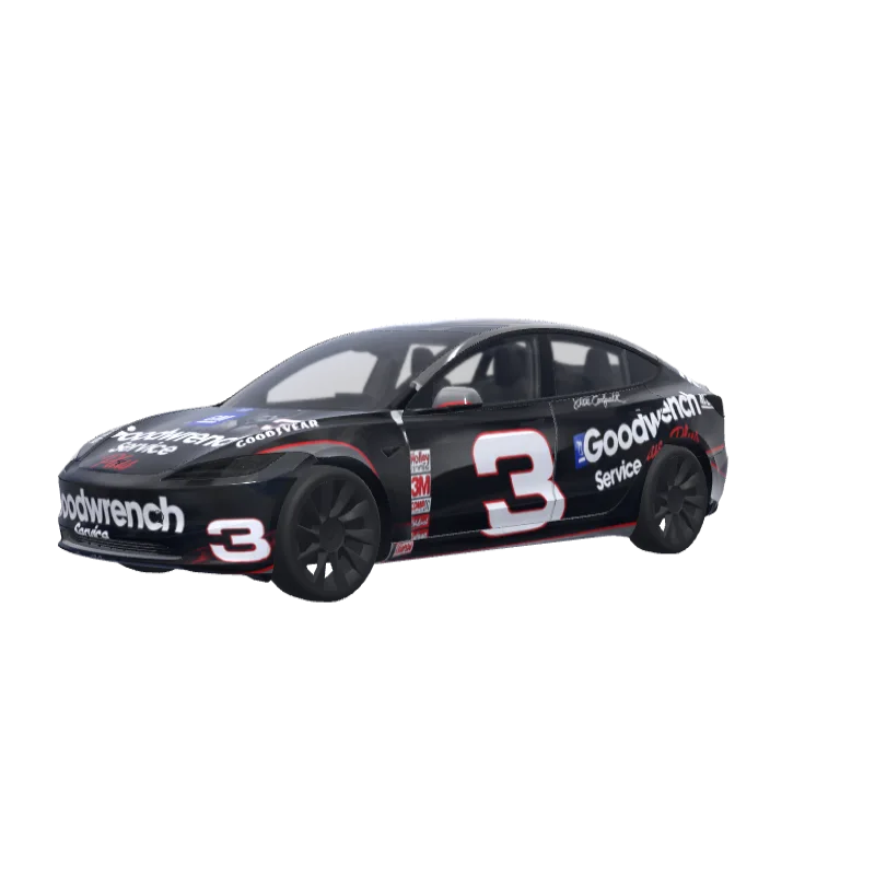 Dale Earnhardt Sr. Goodwrench · Model 3 (2024+) Standard & Premium wrap in 3D