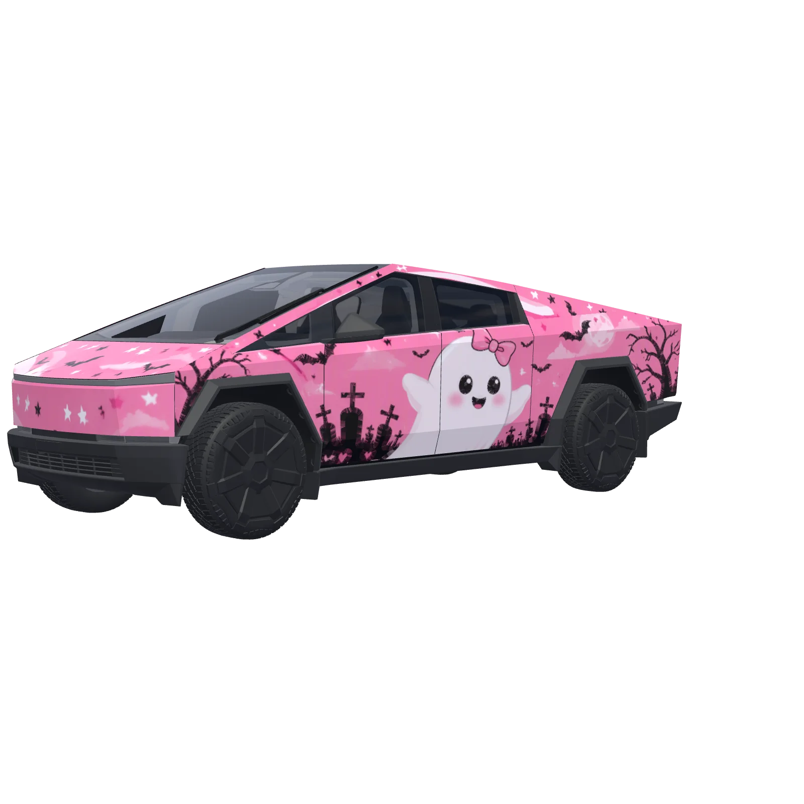 Cute Pink Ghost Halloween 3D preview