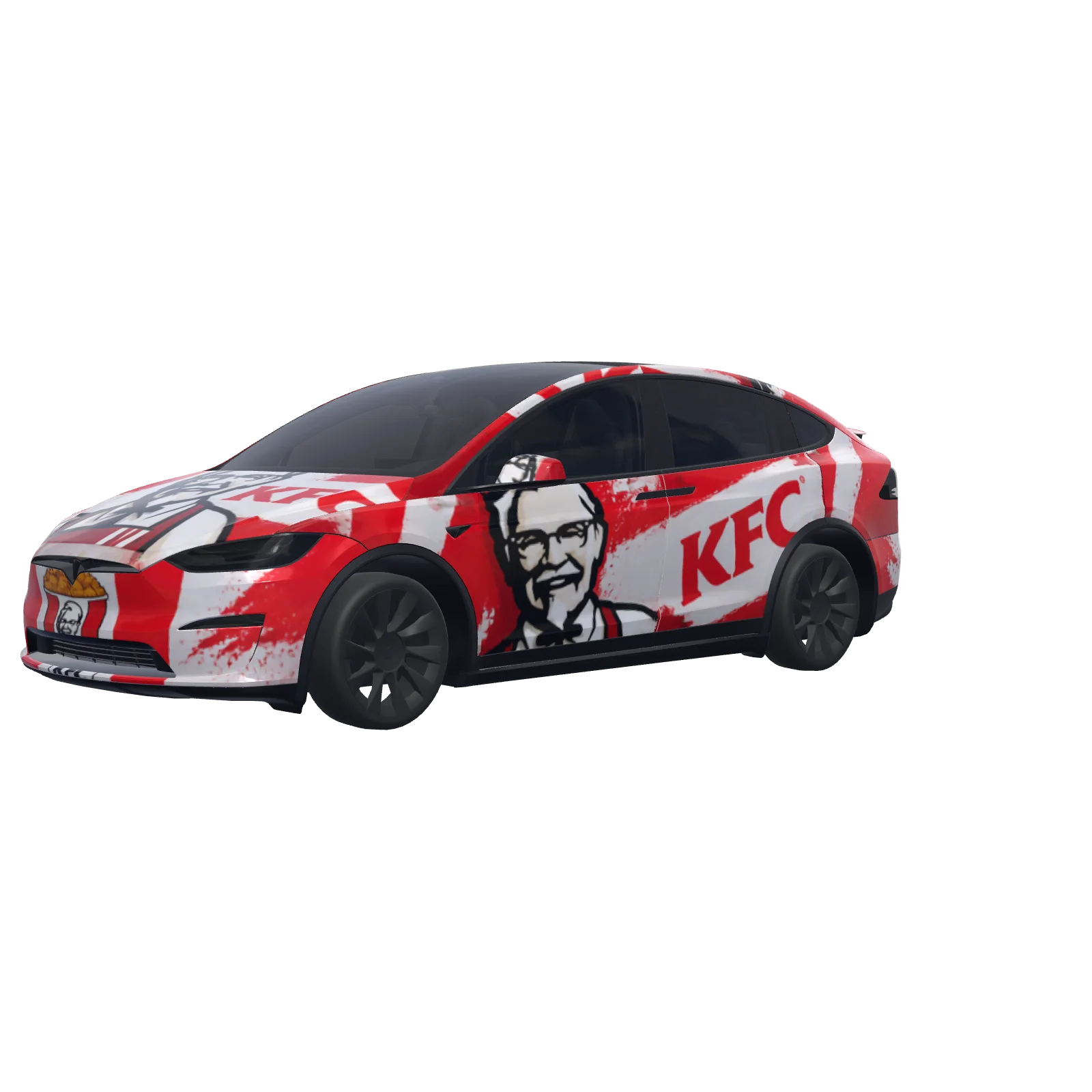 KFC Colonel Sanders · Model X 2021+ wrap in 3D