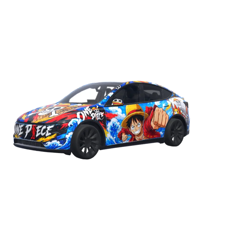 One Piece Straw Hat Pirates · Model Y (2025+) Premium wrap in 3D