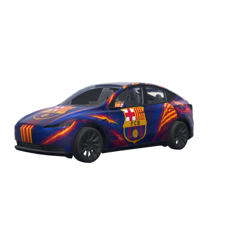FC Barcelona Blaugrana · Model Y (2025+) Standard wrap in 3D