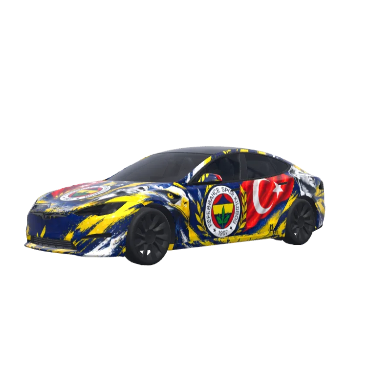 Fenerbahçe, Türkiye & Atatürk · Model S 2021+ wrap in 3D