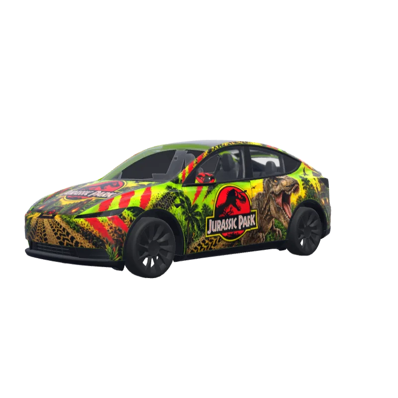 Jurassic Park Jeep · Model Y (2025+) Standard wrap in 3D