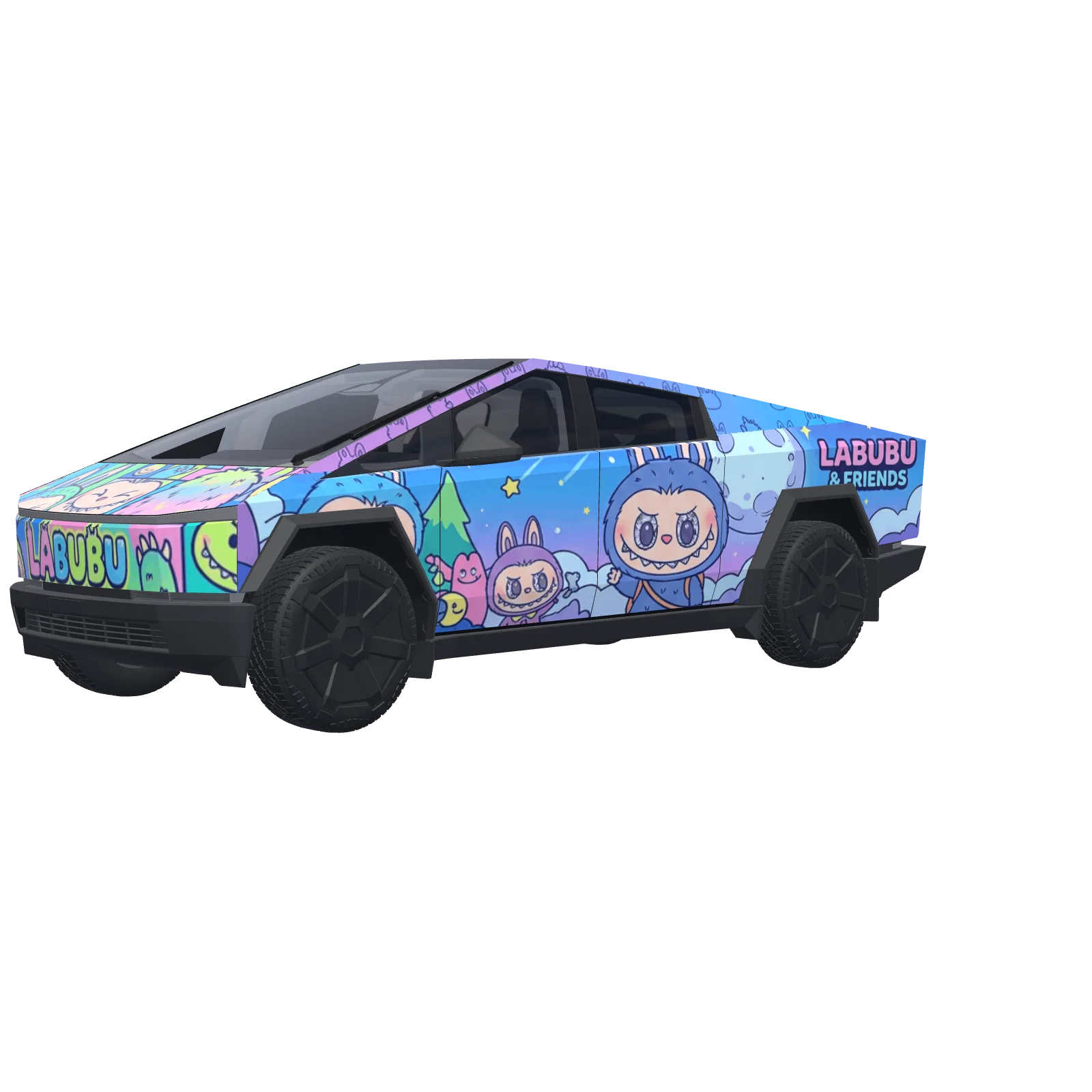 Labubu Character Mix · vinilo de Cybertruck en 3D