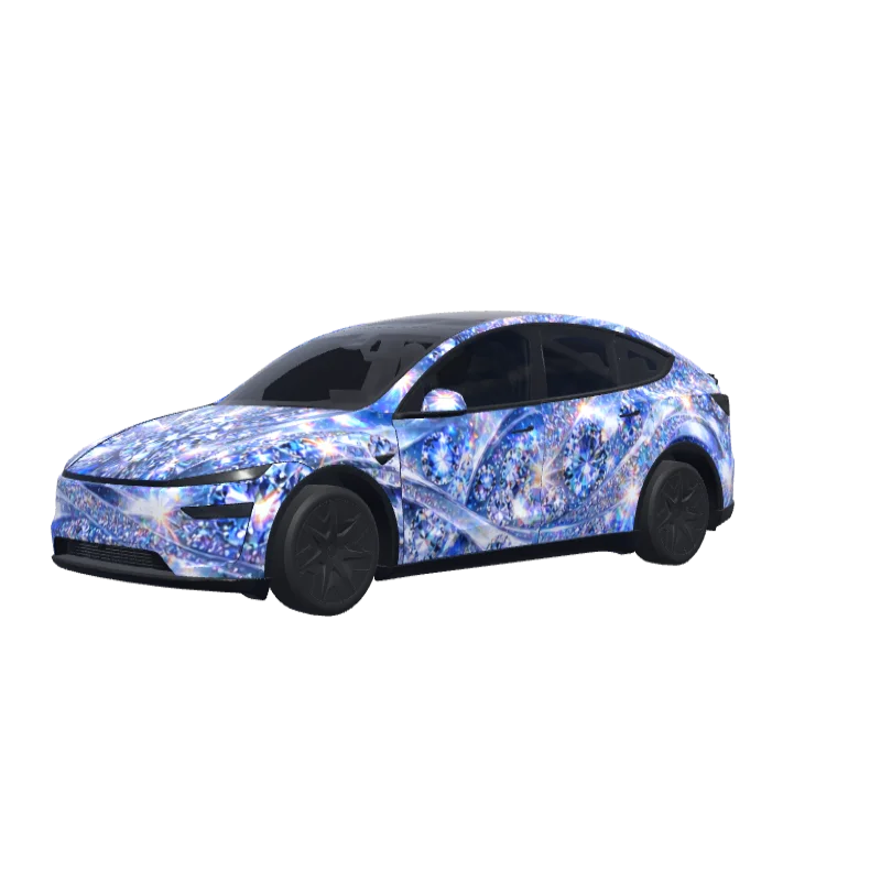 Diamond Sparkle · Model Y L wrap in 3D