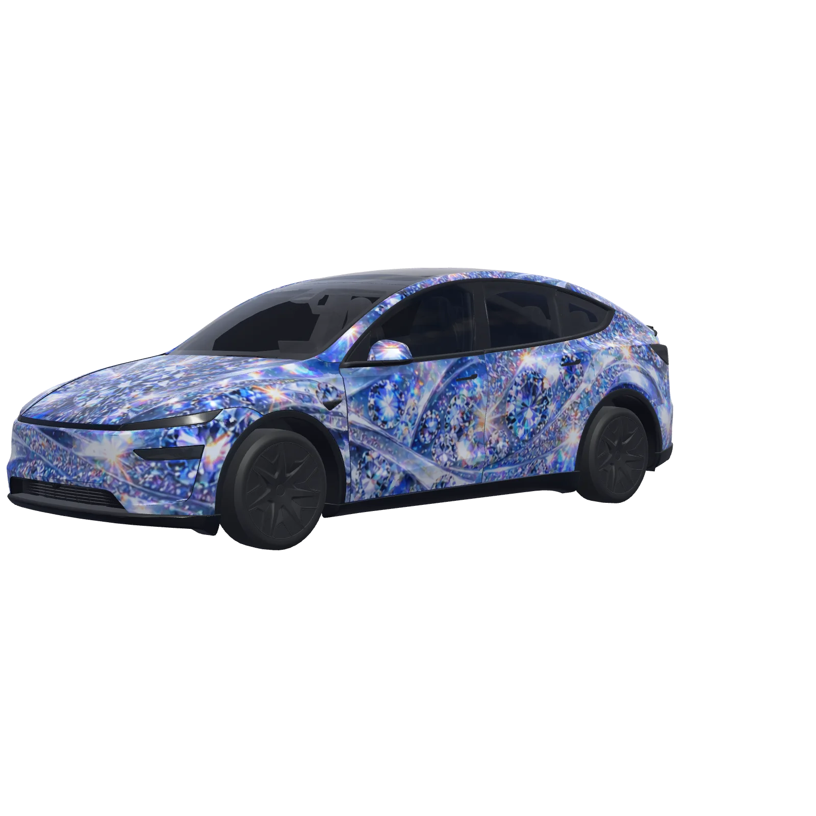 Diamond Sparkle · Model Y L wrap in 3D