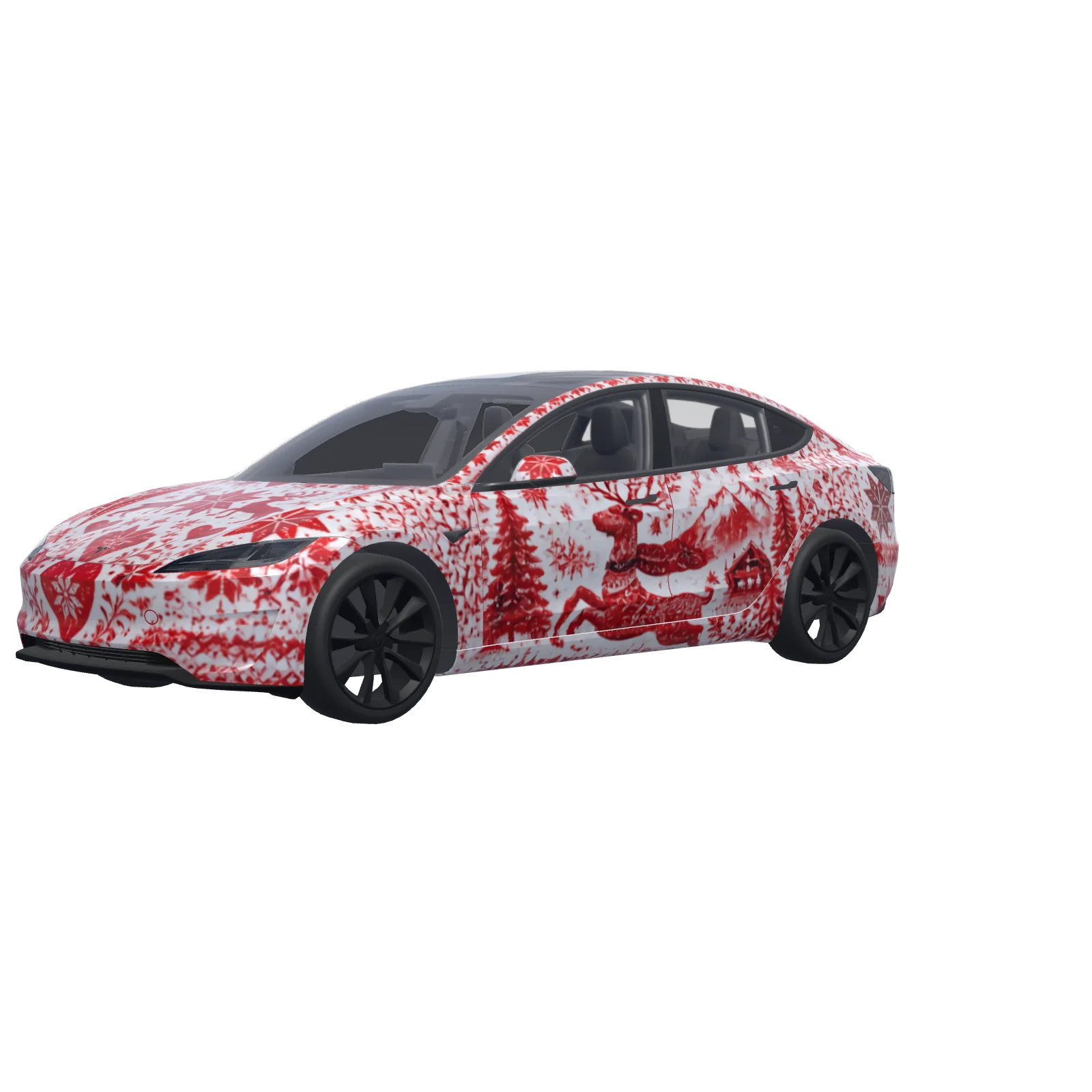 Nordic Folk Christmas · Model 3 (2024+) Performance wrap in 3D