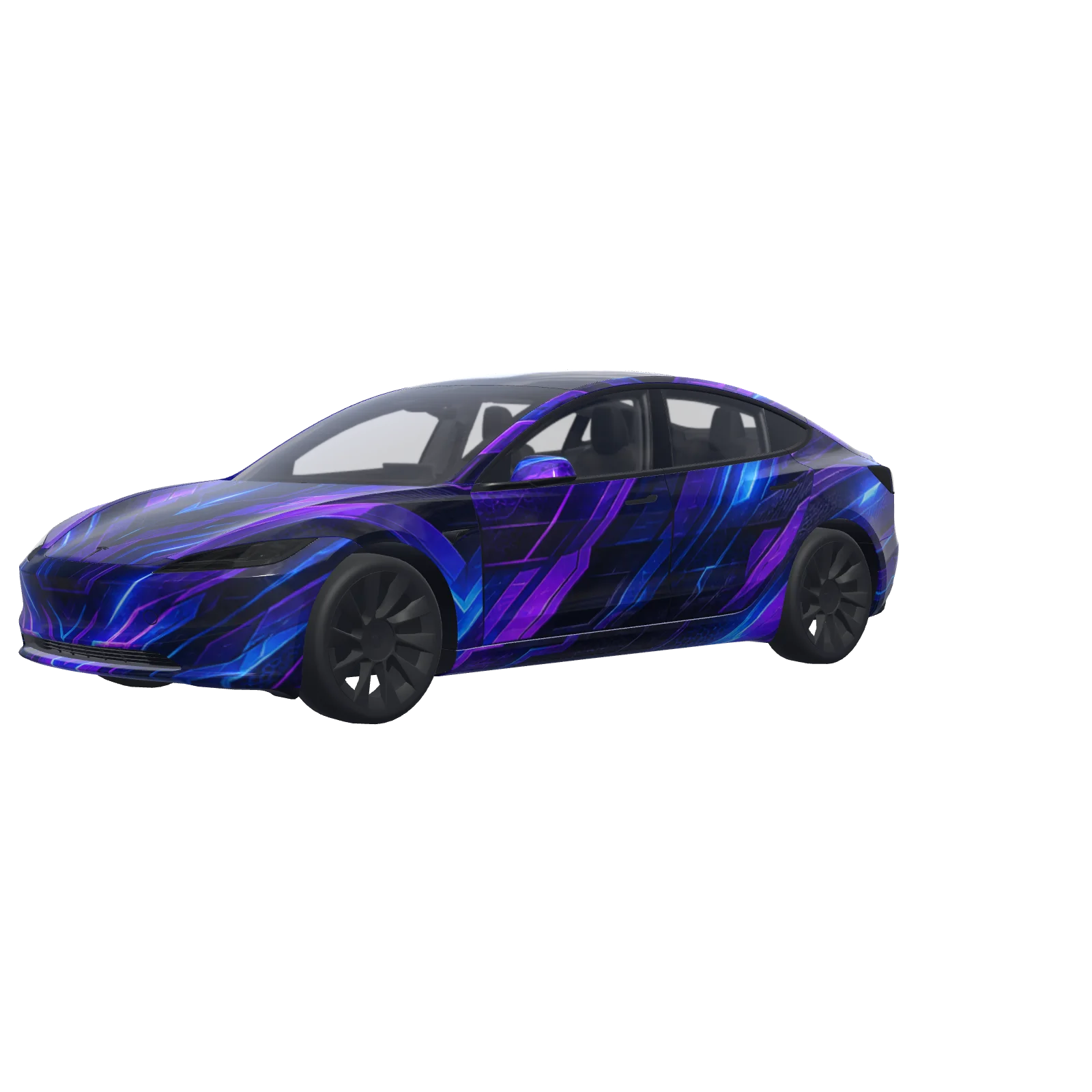Purple & Electric Blue Geometric Livery 3D 미리보기