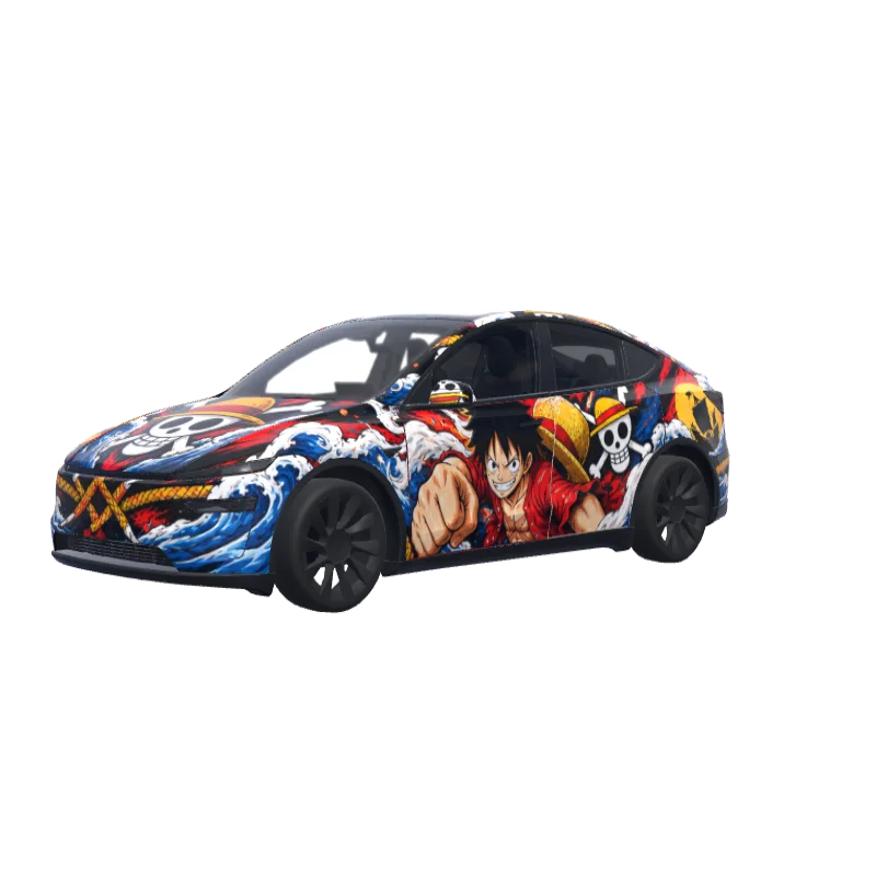 One Piece-Inspired · Model Y (2025+) Premium wrap in 3D
