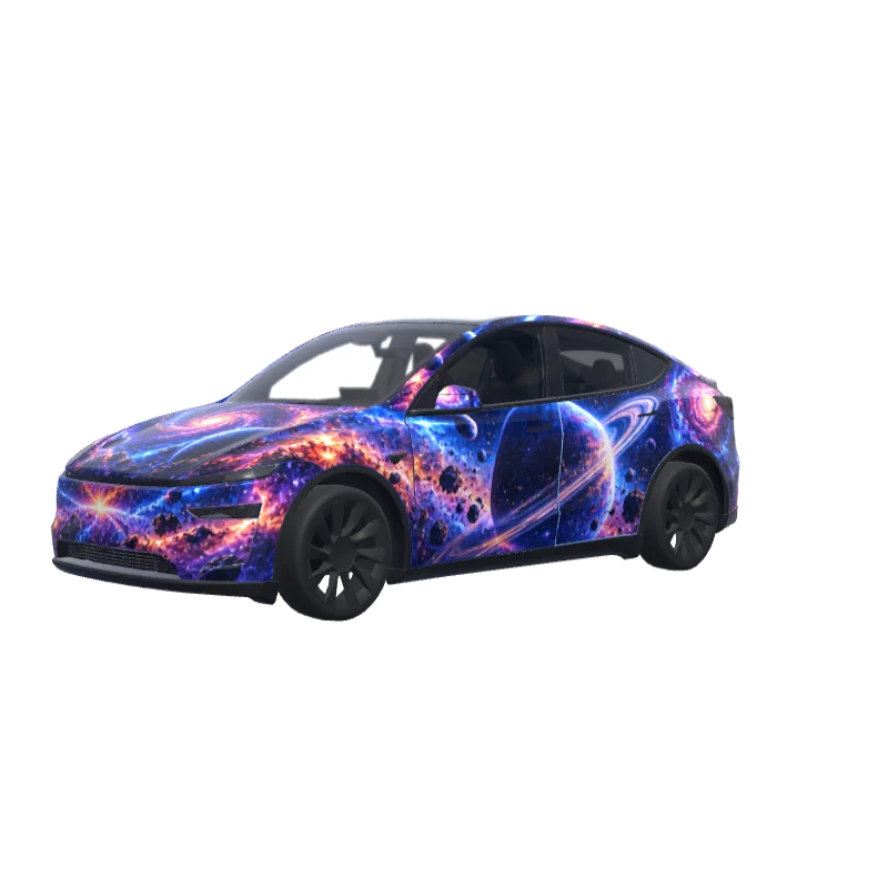 Artistic Deep Space · Model Y (2025+) Premium wrap in 3D
